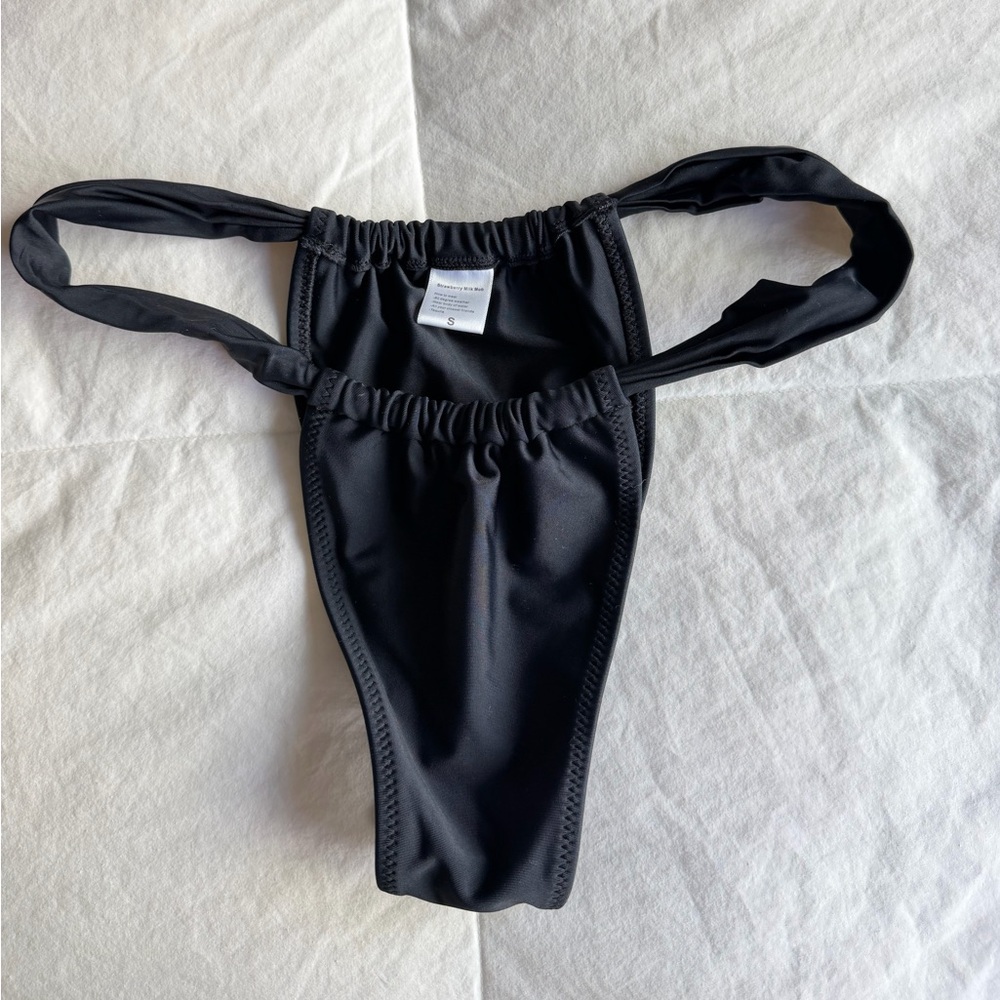 Strawberry Milk Mob Black Swim Bottoms- Small